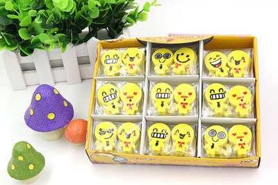 溫州信真文具 廠家直銷韓版可愛卡通表情橡皮擦，打造小學生文具禮品批發新選擇